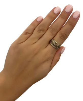 Chocolate Diamond (1-1/4 ct. t.w.) & Nude Diamond (1/3 ct. t.w.) Multirow Ring in 14k Gold (Also Available in Rose Gold or White Gold)