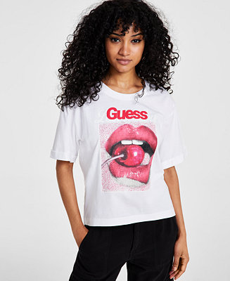 GUESS Women's Eco Cherry Graphic Short-Sleeve T-Shirt - Macy's