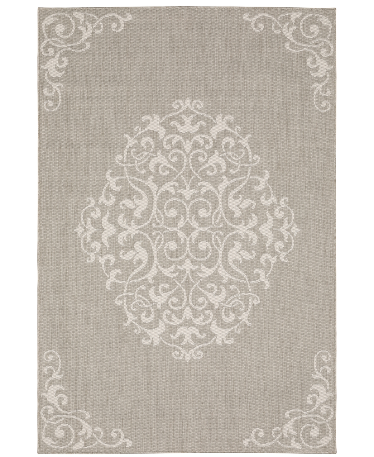 Jhb Design Genoa Outdoor 6649gna 5'3" X 7'3" Area Rug In Beige