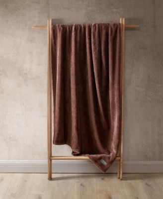 CLOSEOUT! Solid Ribbed Super Soft Textured Throw, 50" x 60"