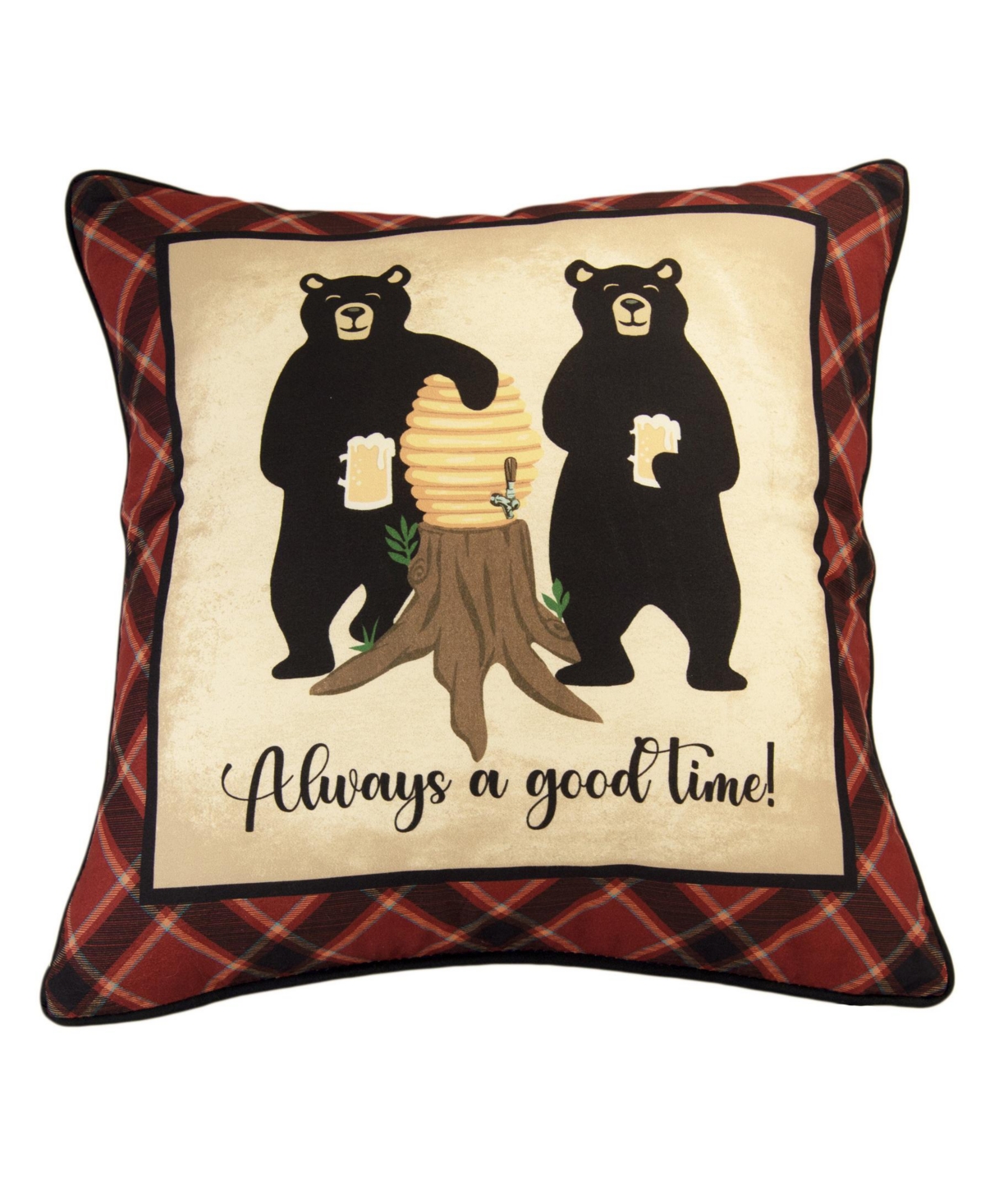 Donna Sharp Forest Grove Good Time Decorative Pillow, 16" X 16" In Multi