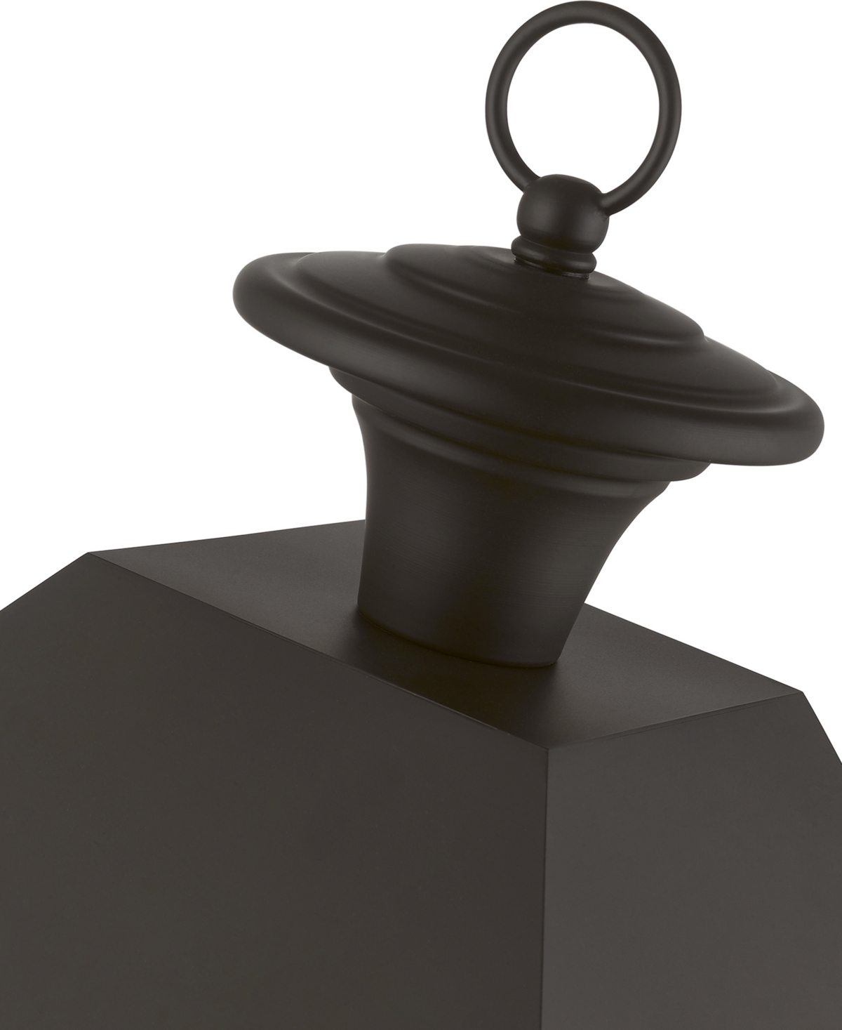 Livex Wentworth 4 Light Outdoor Post Top Lantern - Bronze with Antique Brass