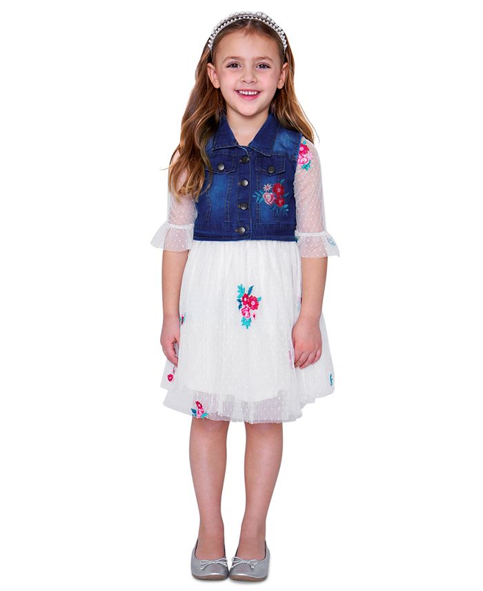 Little girls jean store vest