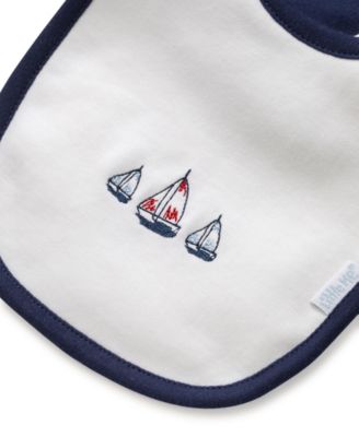 Baby Boys Sailboats Bibs and Burp Cloth, Pack of 3