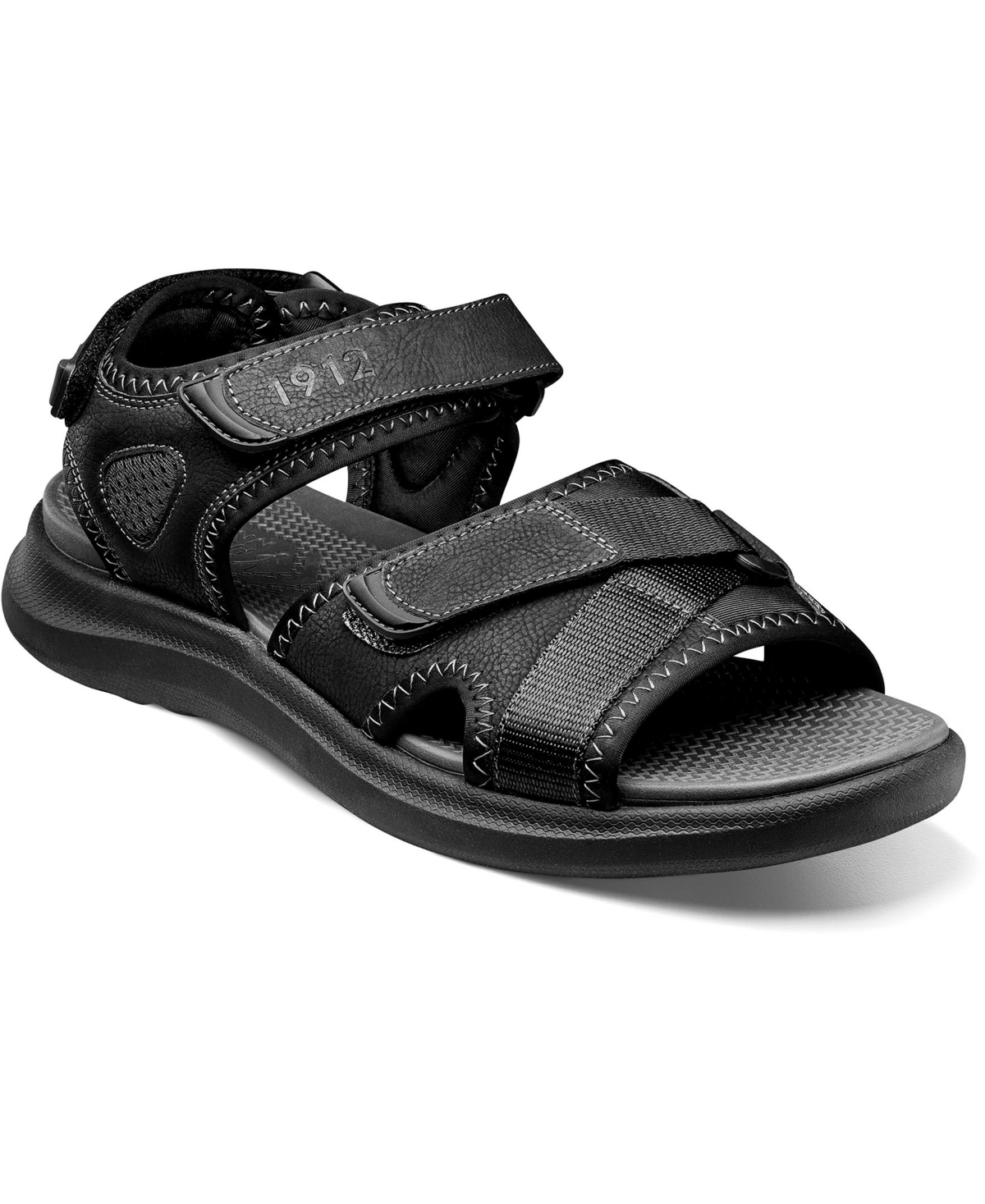 Shop Nunn Bush Men's Rio Vista River Slide Sandals In Black