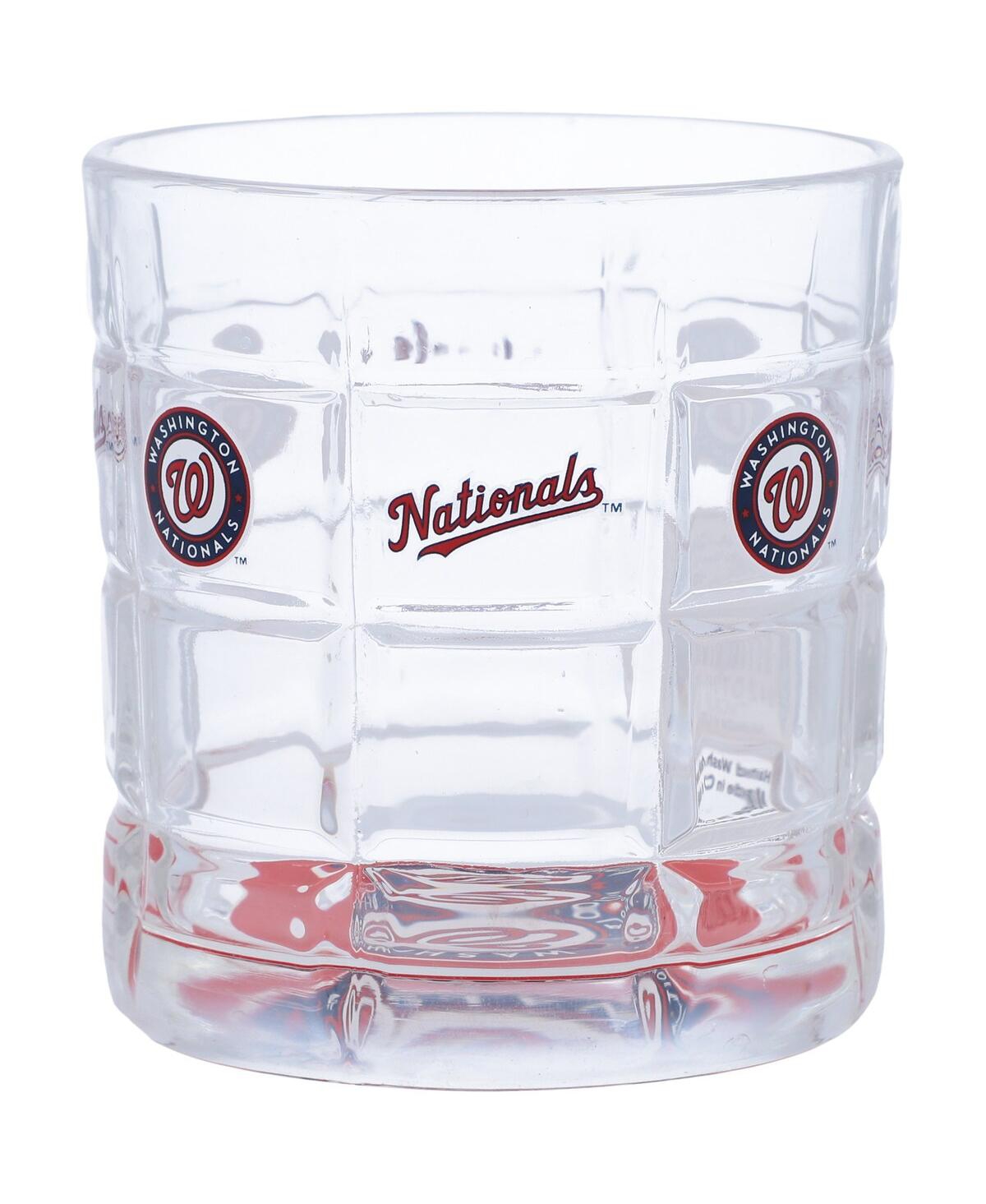Memory Company Washington Nationals 10 oz Team Bottoms Up Squared Rocks Glass In Clear