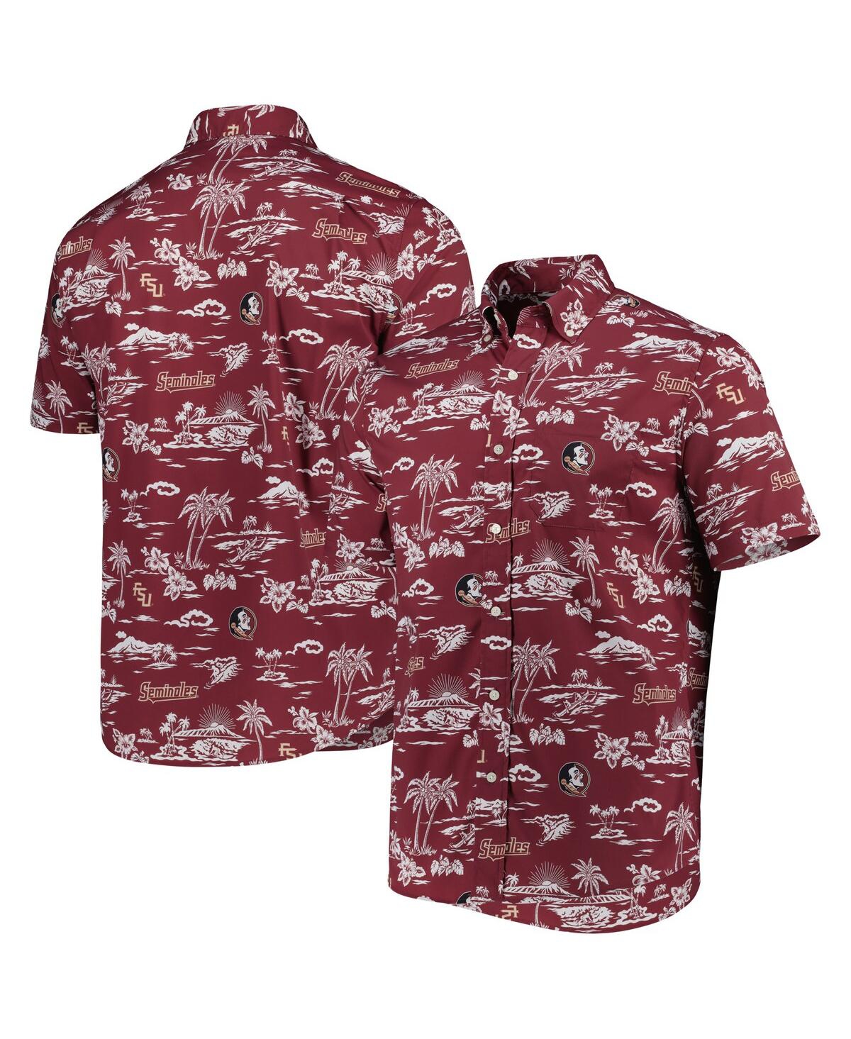 Reyn Spooner Maroon Mississippi State Bulldogs Performance Button-down Shirt In Garnet