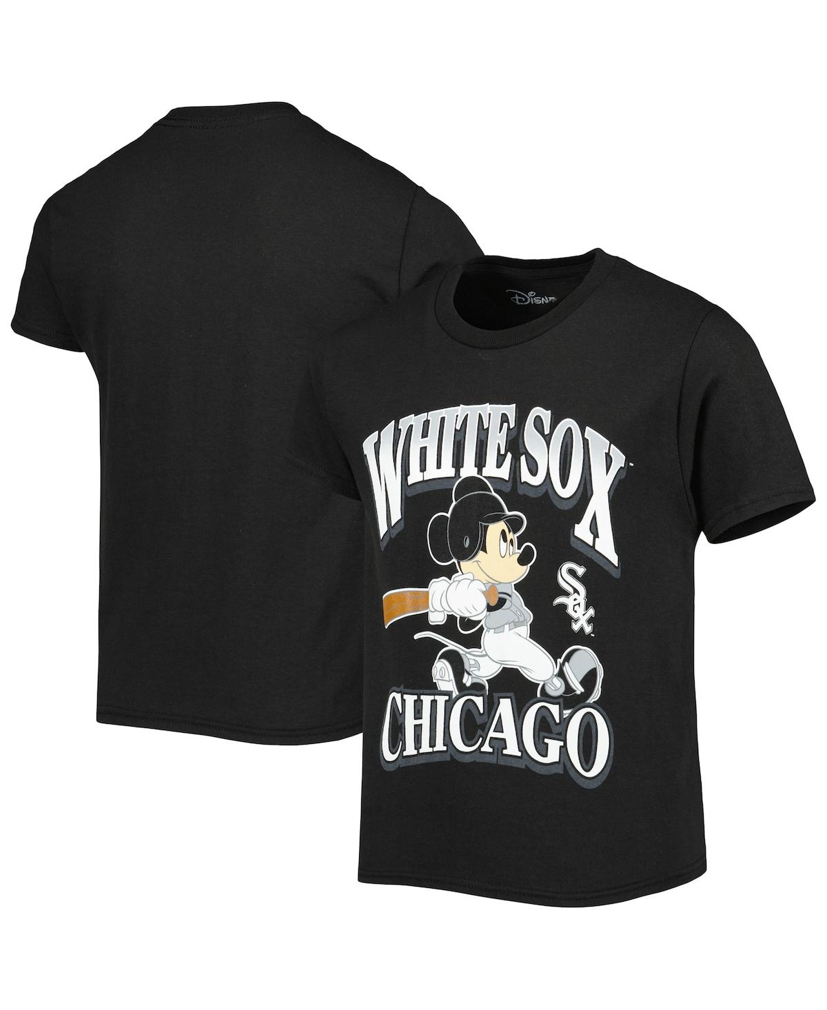 Outerstuff Kids' Big Boys And Girls Black Chicago White Sox Disney Game Day T-shirt
