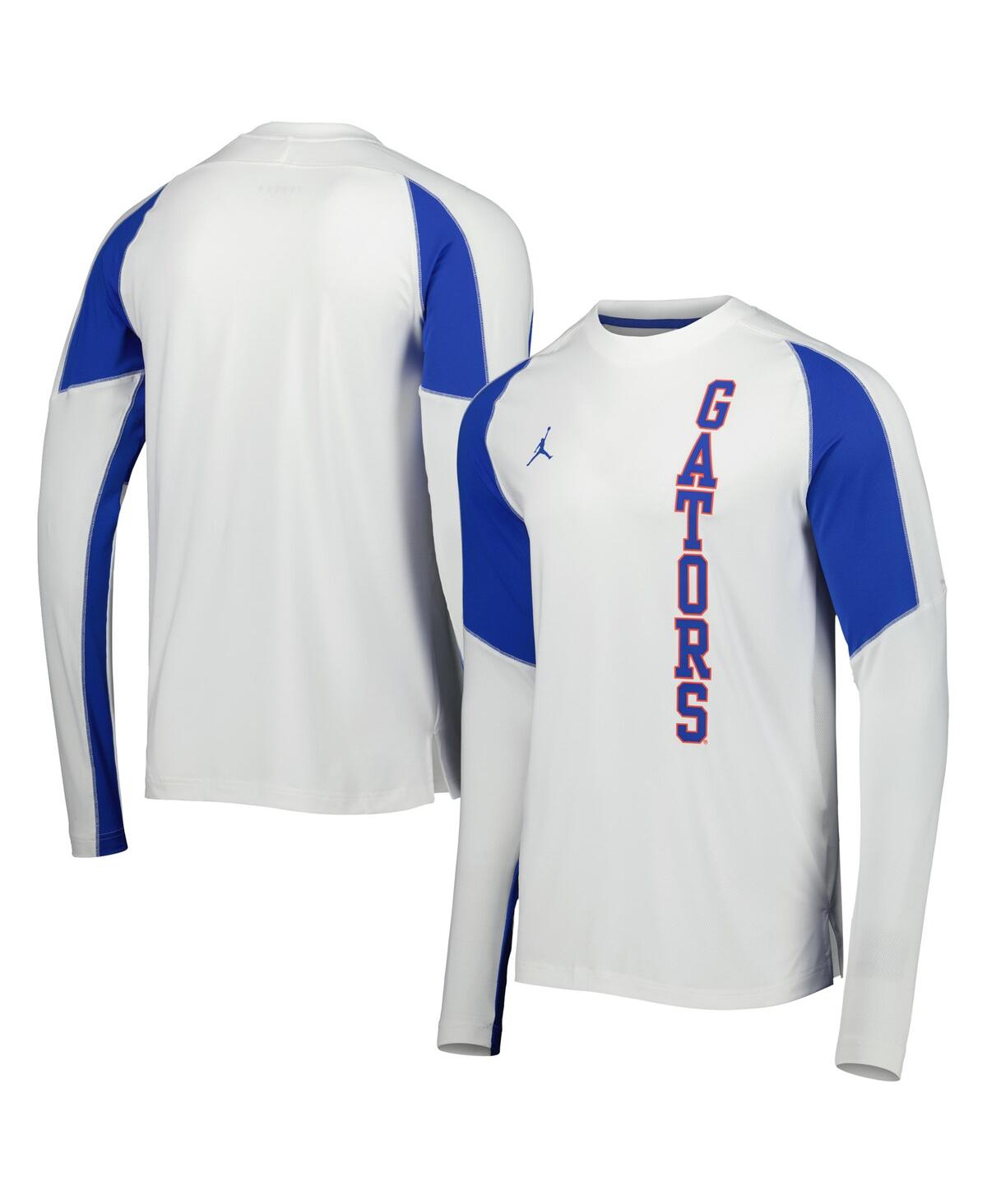 JORDAN MEN'S JORDAN WHITE FLORIDA GATORS BASKETBALL SHOOTING RAGLAN LONG SLEEVE T-SHIRT 