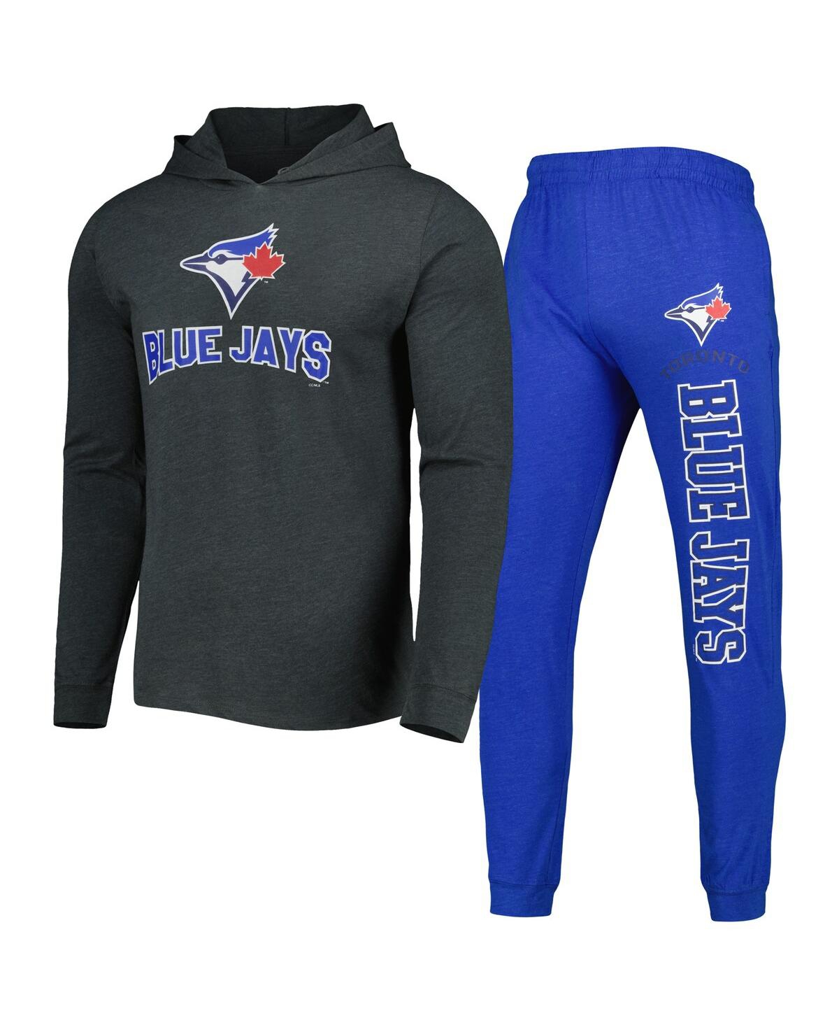 Men's Concepts Sport Heather Charcoal Toronto Blue Jays Meter Hoodie and Joggers Set - Heather Charcoal