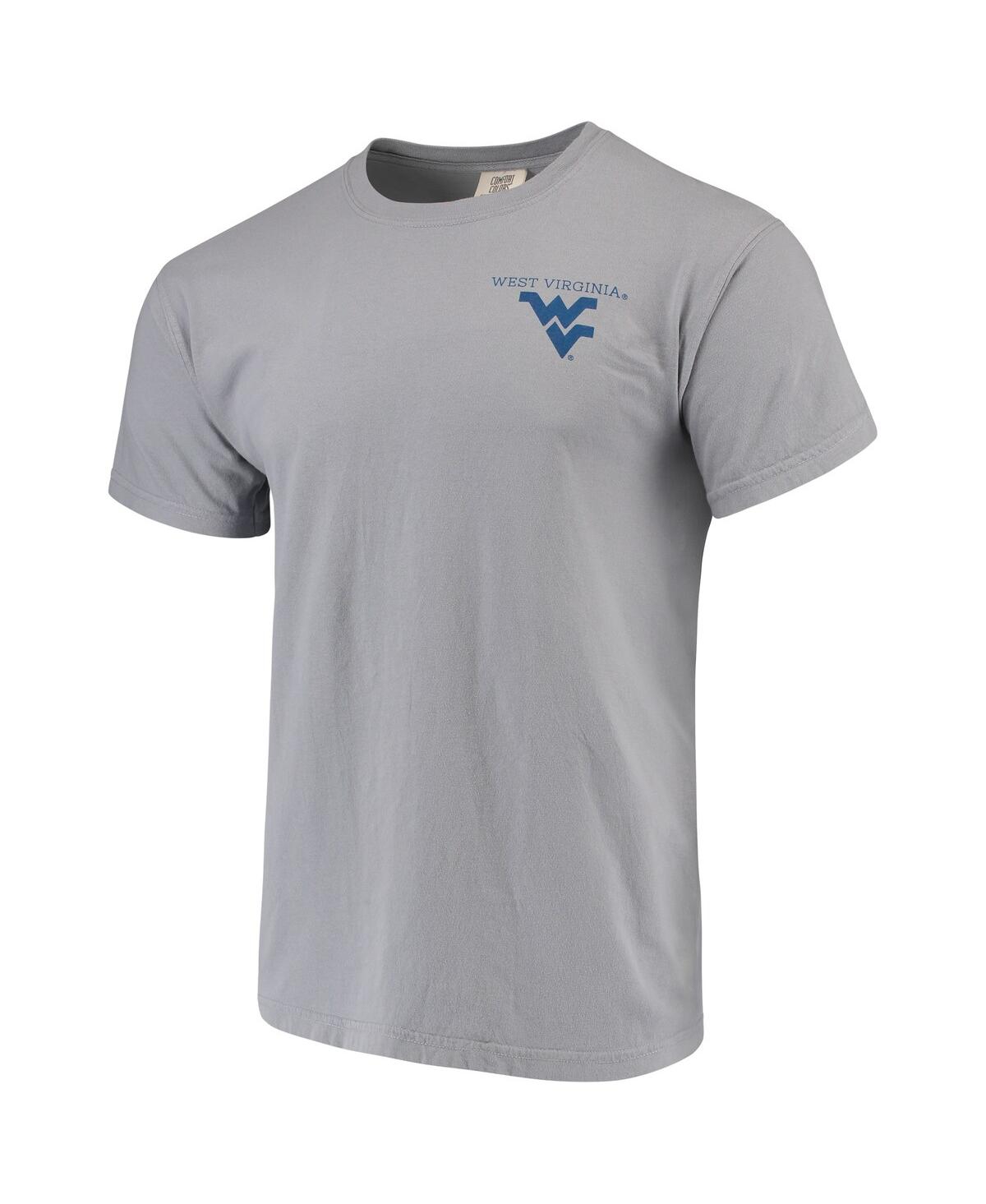 Men'sWest Virginia Mountaineers Comfort Colors Campus Scenery T-shirt - Gray