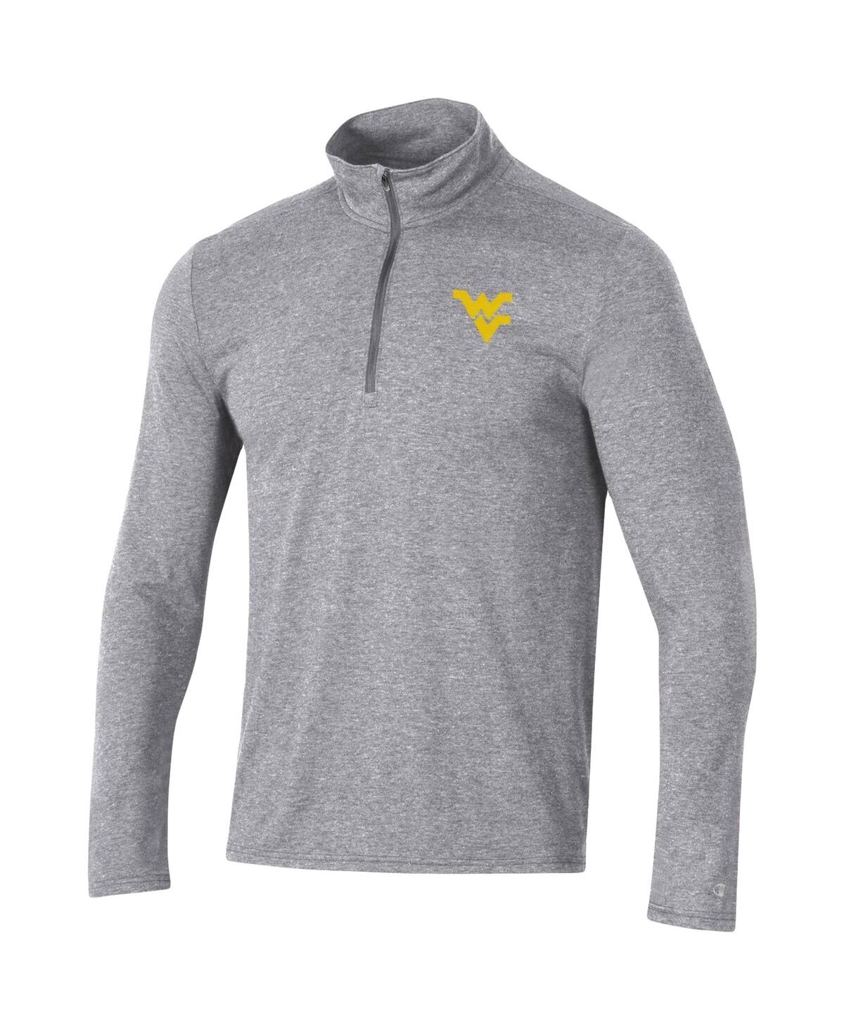 Shop Champion Men's  Heathered Gray West Virginia Mountaineers Field Day Team Quarter-zip Jacket