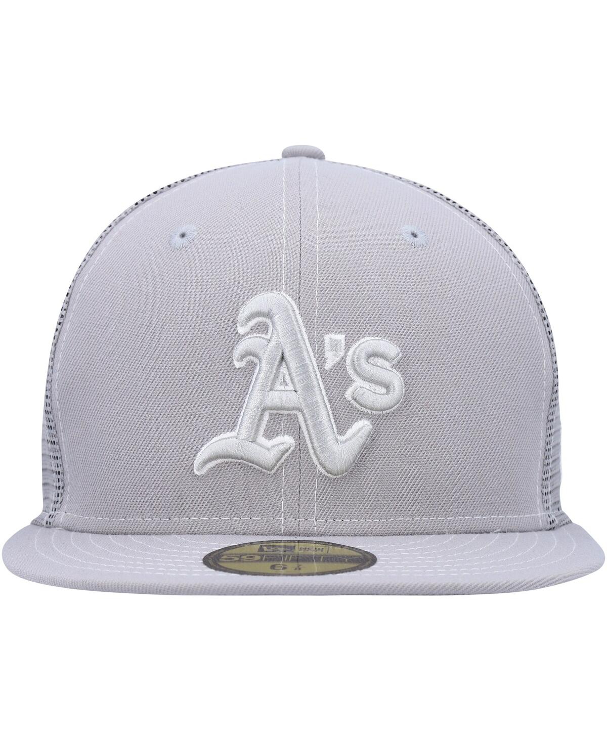 Shop New Era Men's  Gray Oakland Athletics 2023 On-field Batting Practice 59fifty Fitted Hat