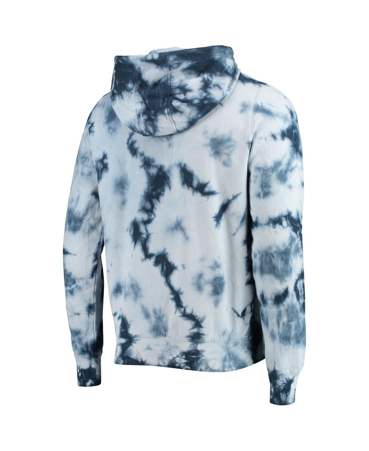 Men's New EraCleveland Indians Tie-Dye Pullover Hoodie - Navy