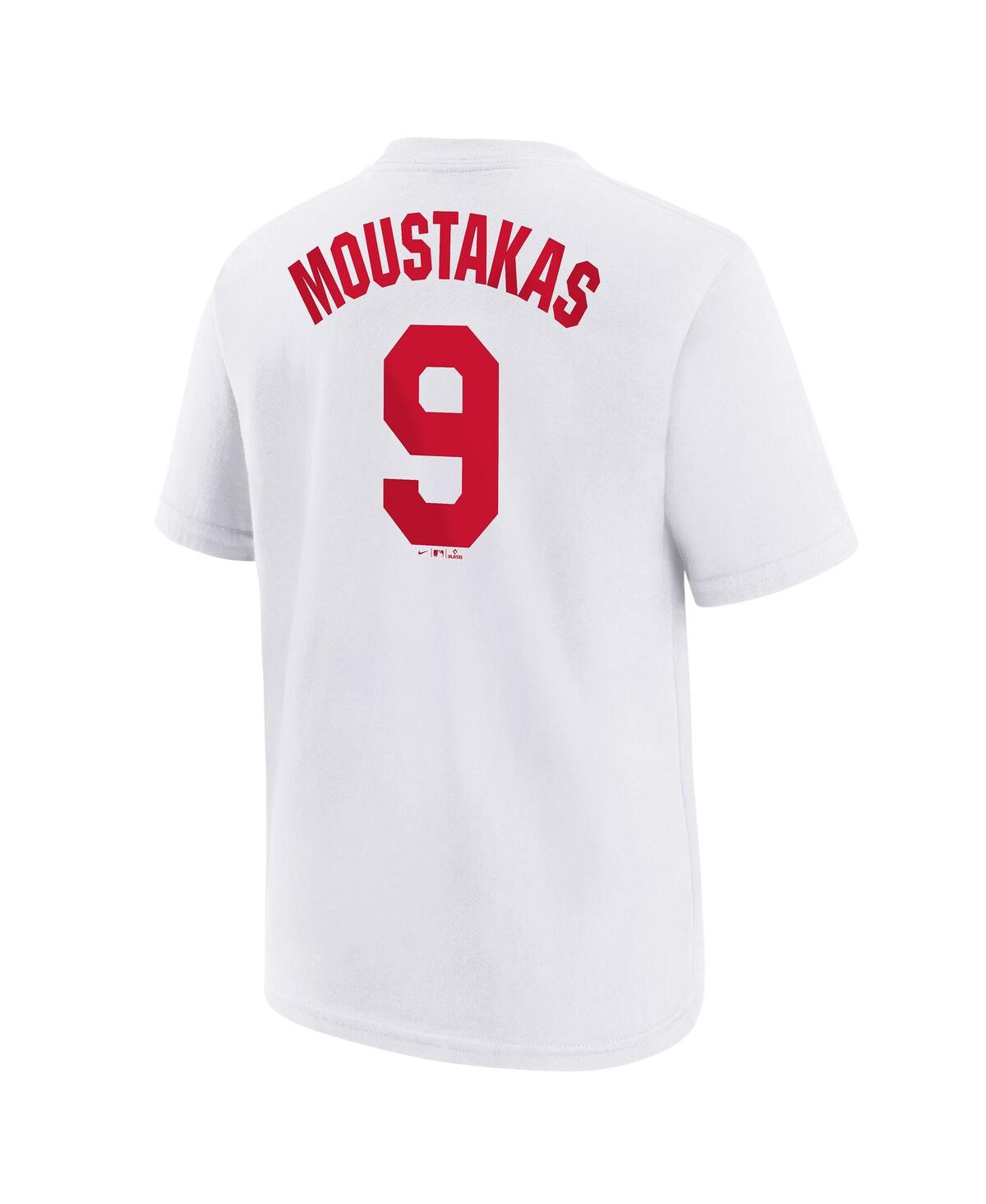 Big Boys and Girls Nike Mike MoustakasCincinnati Reds 2022 Field of Dreams Name and Number T-shirt - White