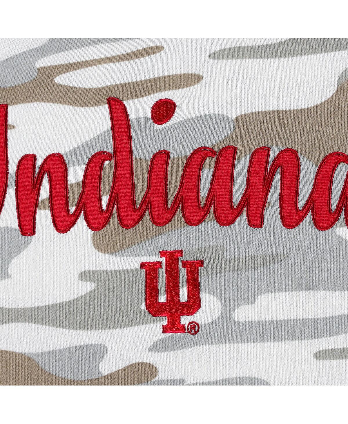 PRESSBOX WOMEN'S PRESSBOX CAMO INDIANA HOOSIERS SAN PABLO PULLOVER HOODIE 