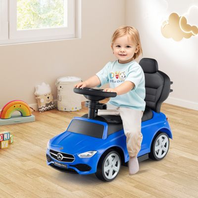 3 in 1 Ride on Push Car Mercedes Benz Toddler Stroller Sliding Car