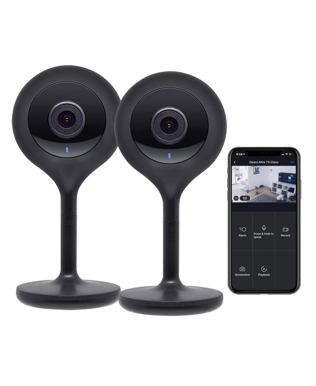 Geeni Look Indoor Smart Security Camera, 1080p Hd Surveillance With 2-way Talk And Motion Detection, Works In Multicolor