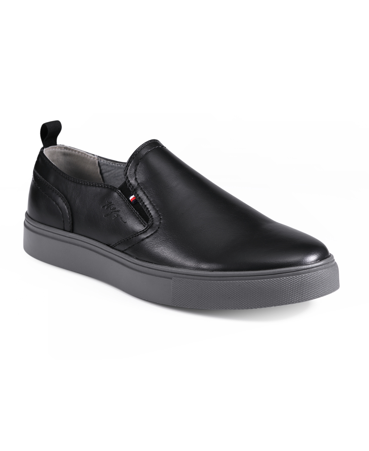 Tommy Hilfiger Men's Kozal Casual Slip On Loafers Men's Shoes In Black Smooth - Faux Leather