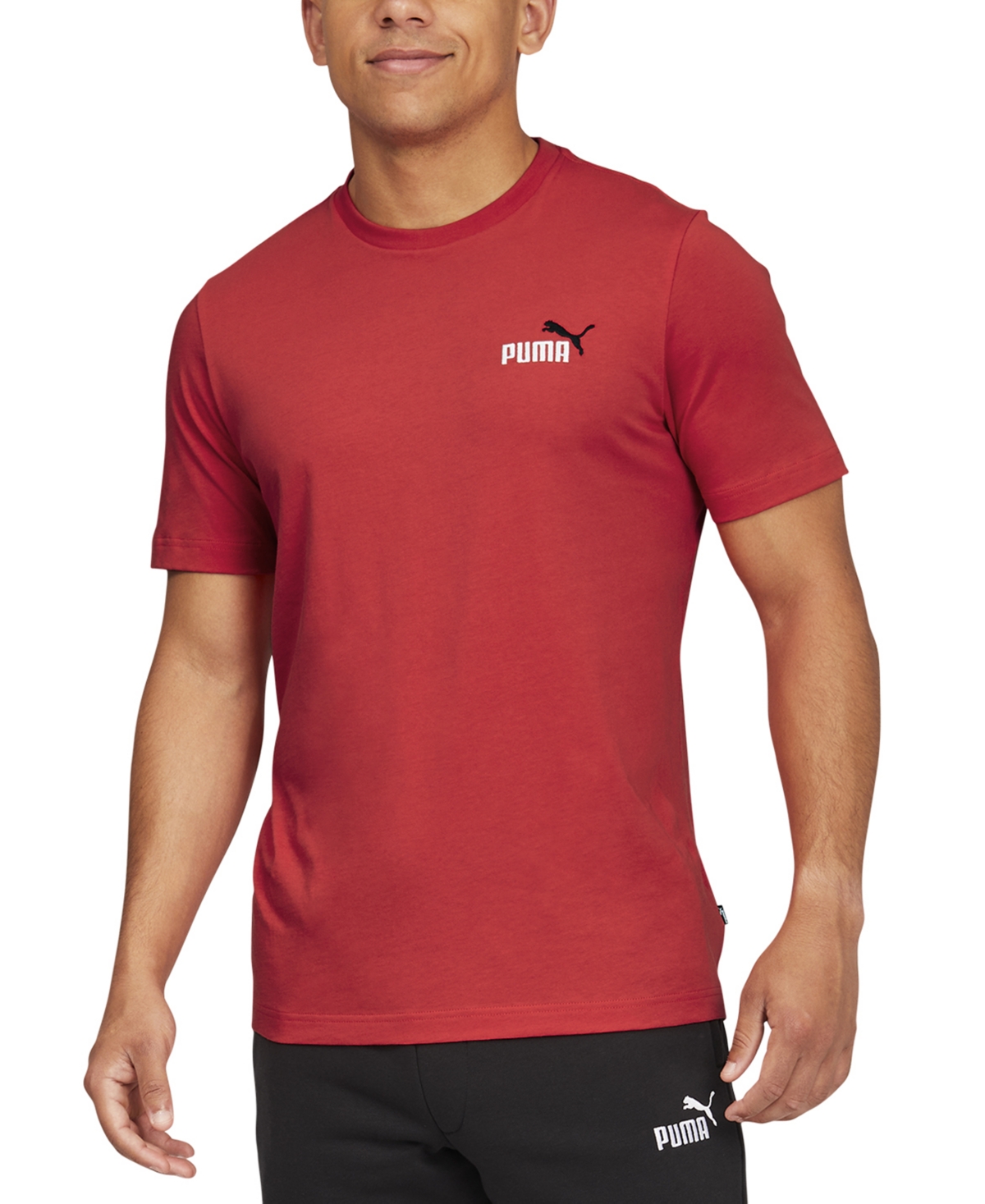 Puma Men's Embroidered Logo T-shirt In Red