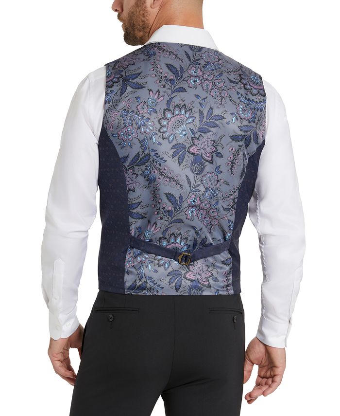 Tayion Collection Men's Classic-Fit Jacquard Suit Vest - Macy's