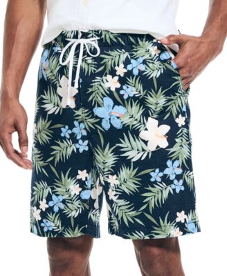 Photo 1 of Nautica Men's Sustainably Crafted 8.5" Floral-Print Linen Blend Cabana Shorts Small