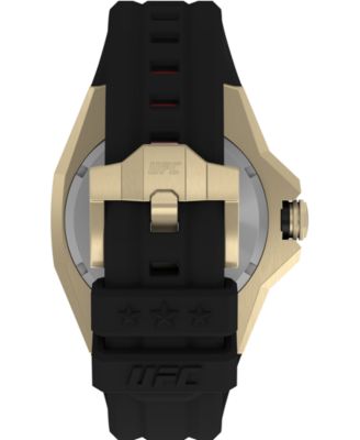 UFC Men's Quartz Pro Silicone Black Watch, 44mm