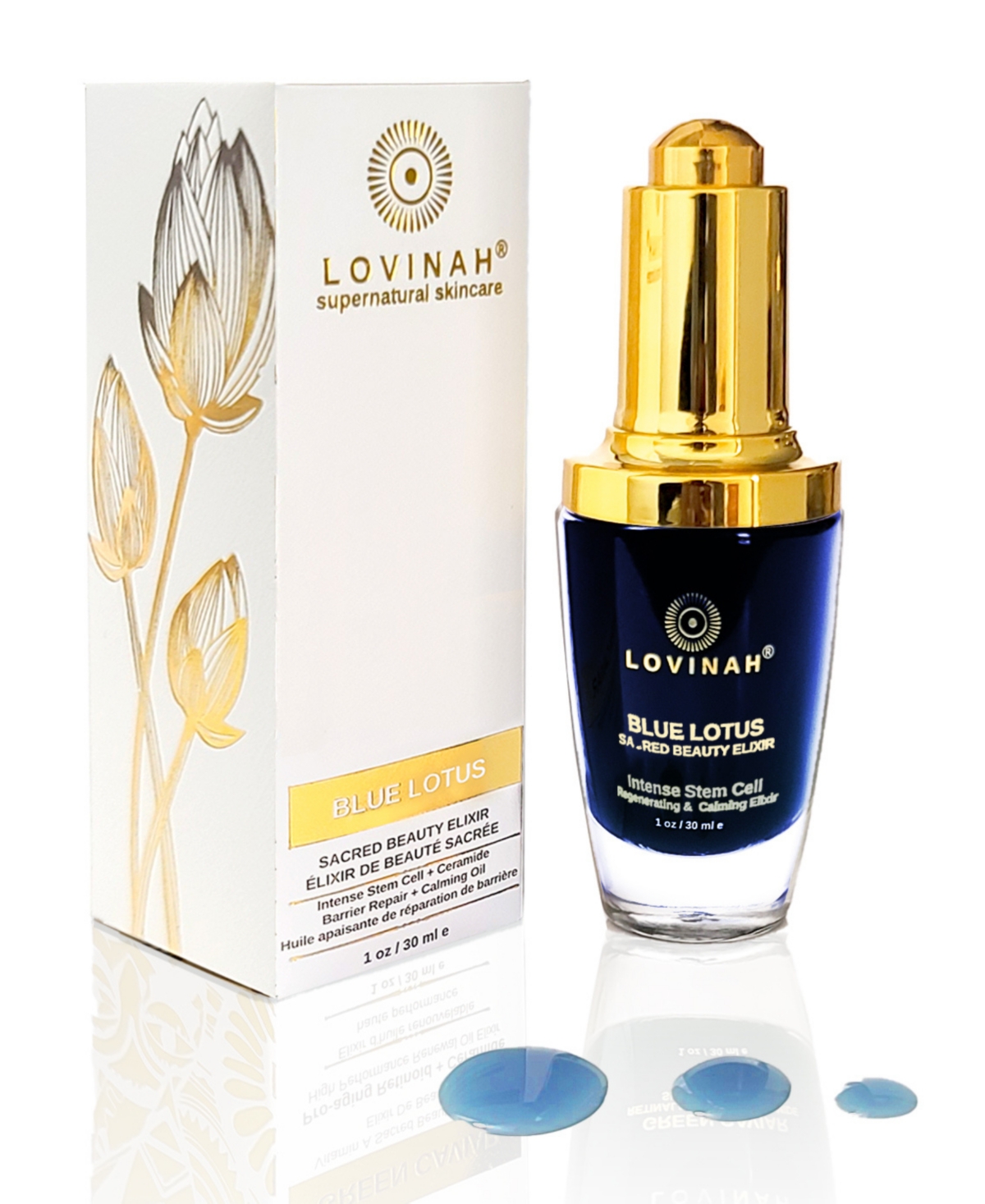 Lovinah Skincare Blue Lotus Calming Oil, 1 oz.