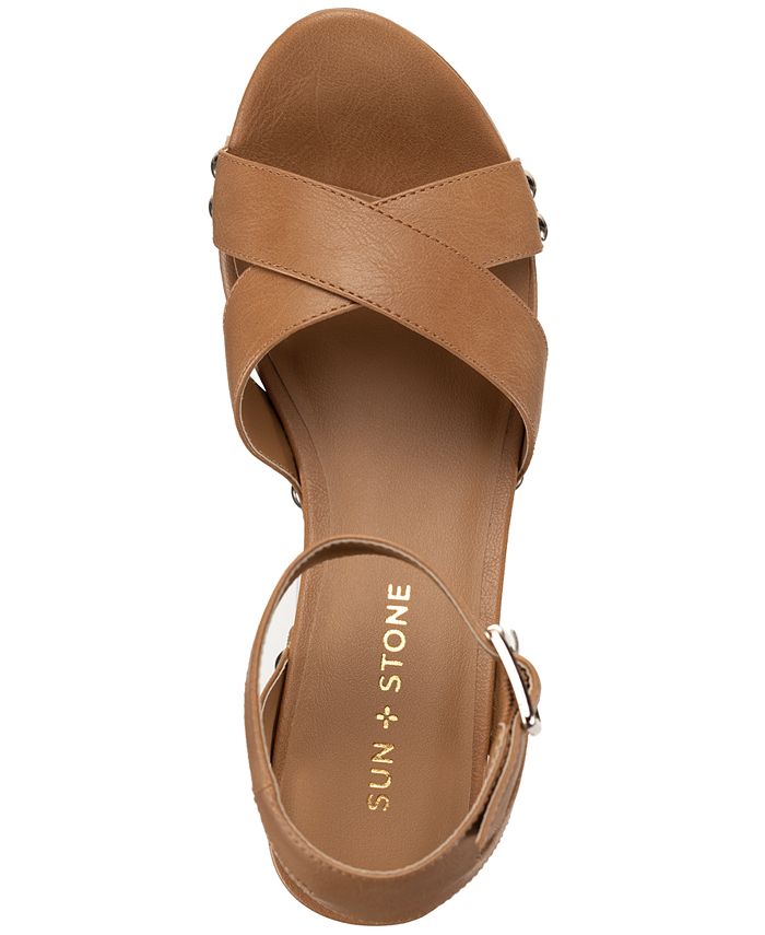 Sun + Stone Tiaraa AnkleStrap Platform Wedge Sandals, Created for Macy