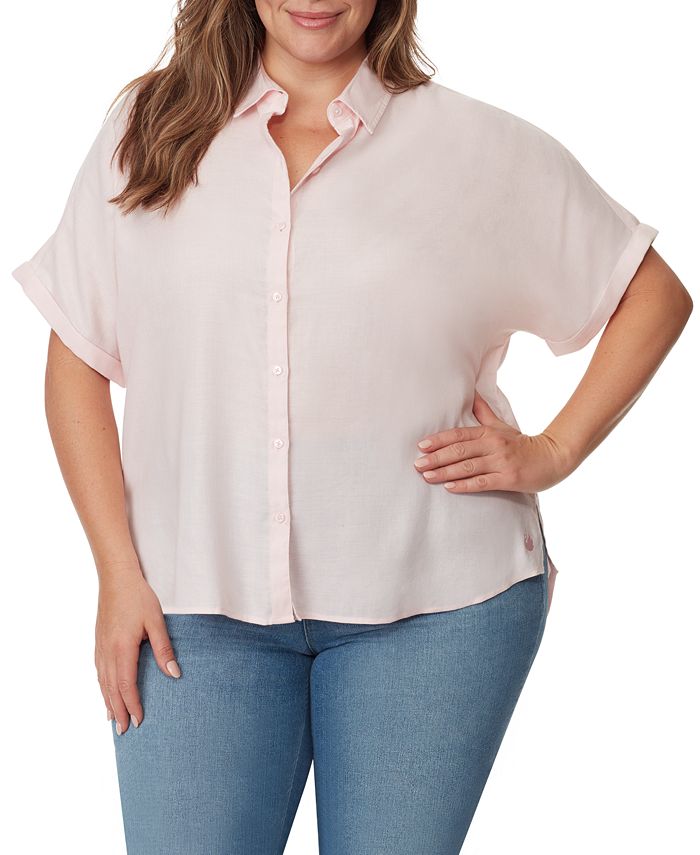 Gloria Vanderbilt Plus Size Daisy ButtonDown Woven Shirt Macy's