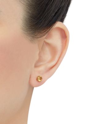 Birthstone Stud Earrings in 14k Gold or 14k White Gold