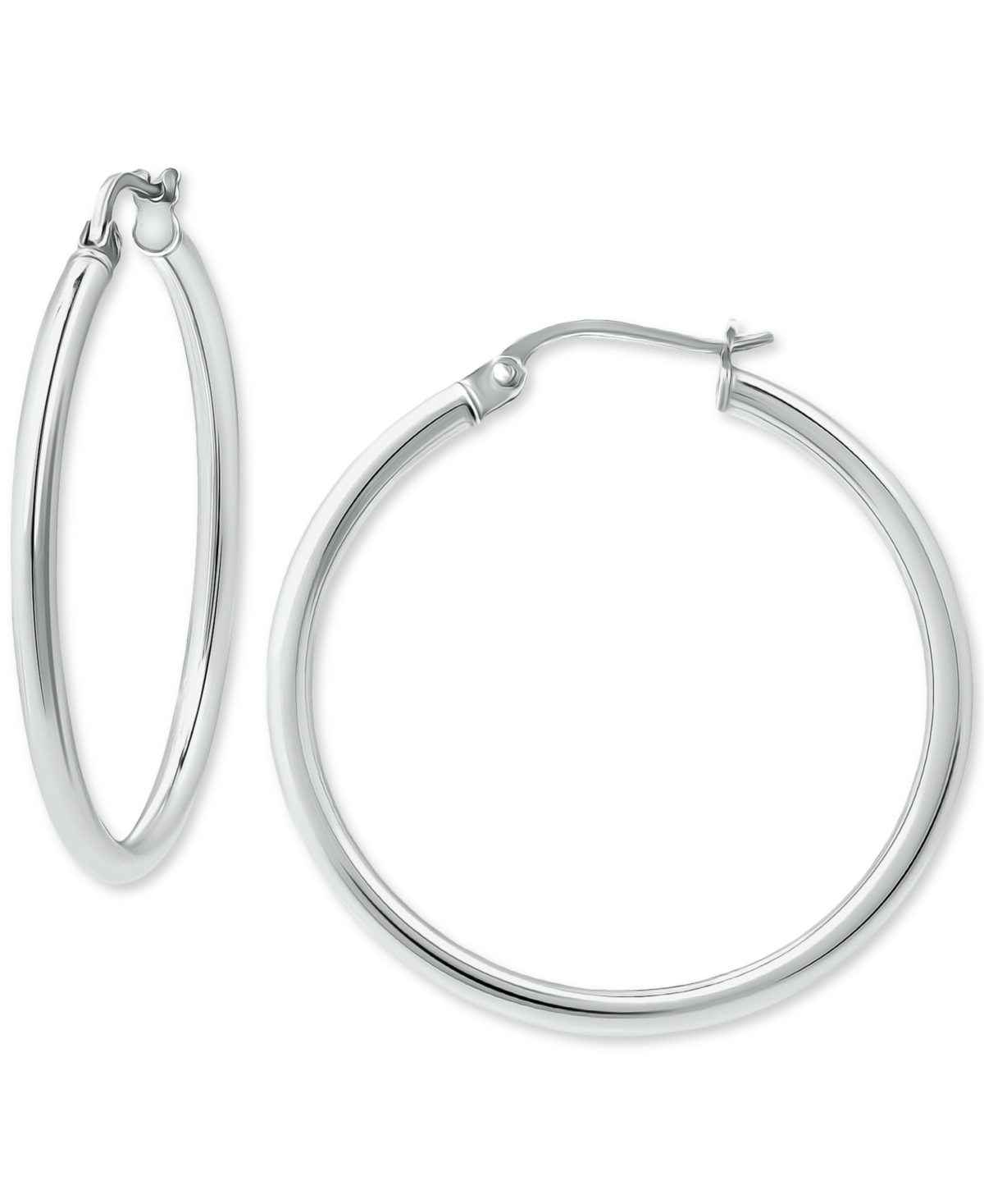 Giani Bernini Polished Small Hoop Earrings in Sterling Silver, 1", Created for Macy's