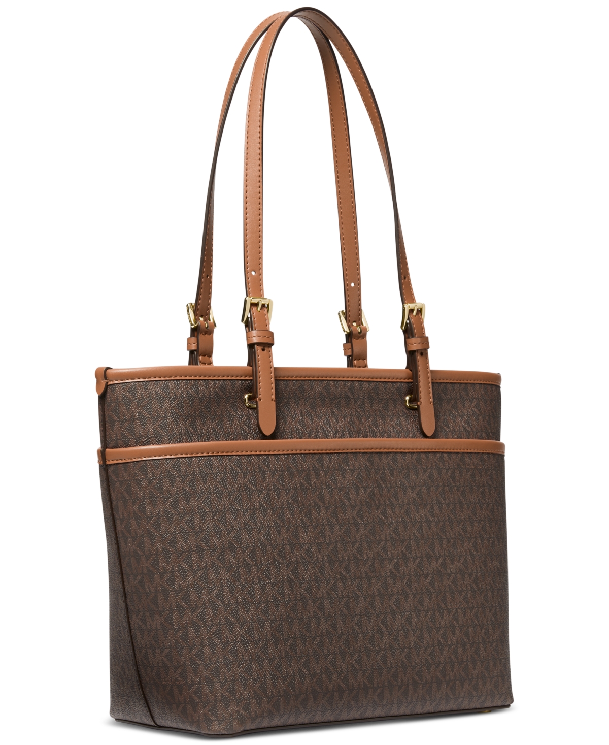 Michael Kors Logo Large Top Zip Pocket Tote