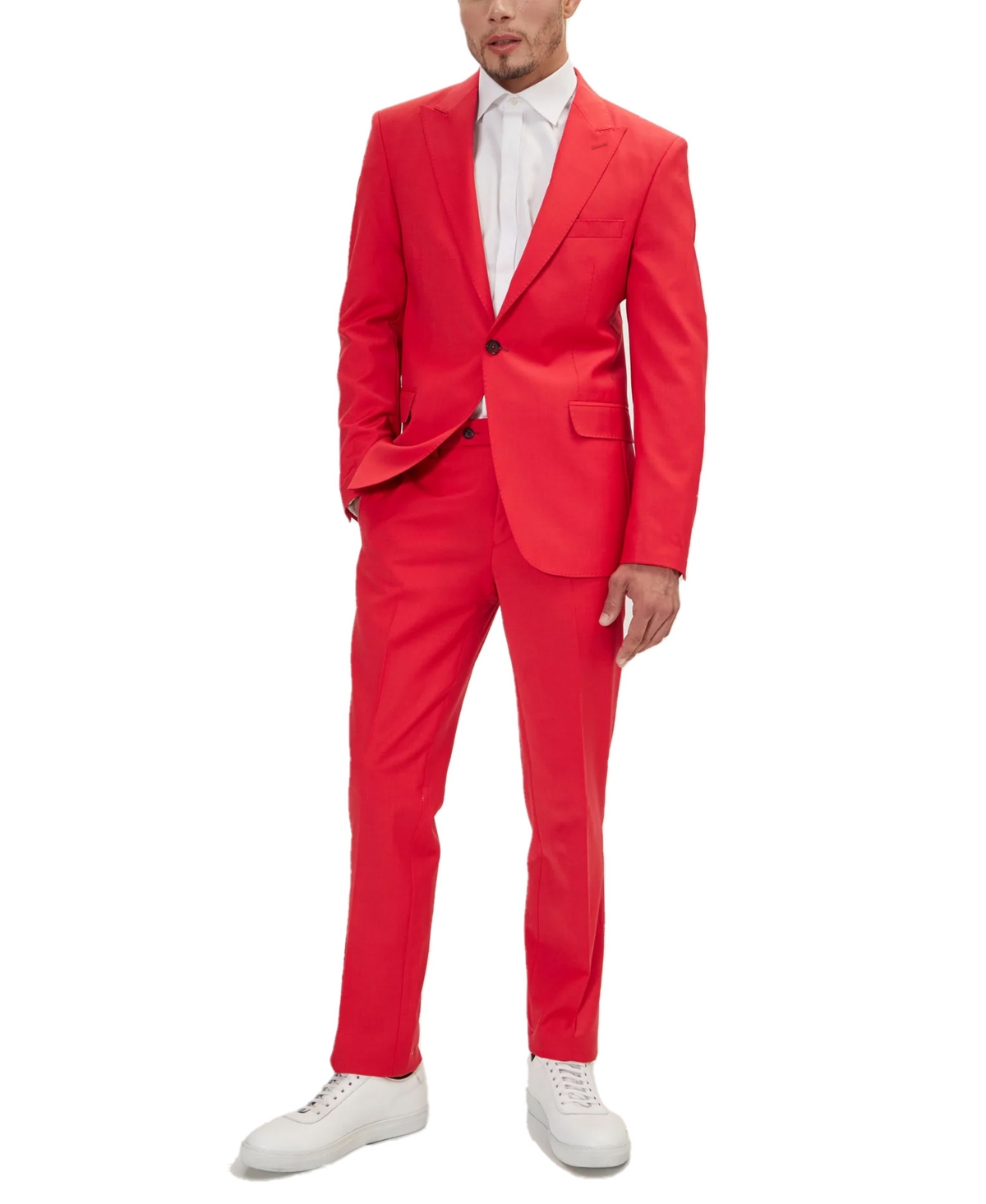 Ron Tomson Men's Modern Single Breasted, 2-piece Suit Set In Valentine