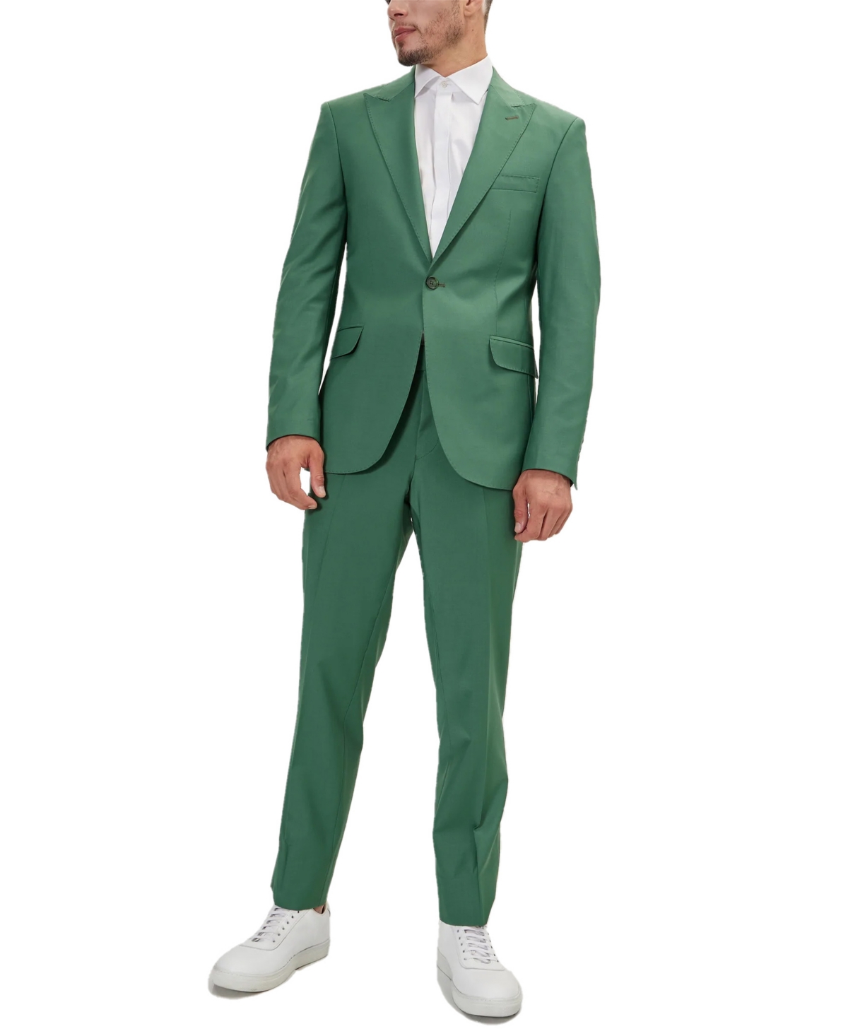 Ron Tomson Men's Modern Single Breasted, 2-piece Suit Set In Verdant Green