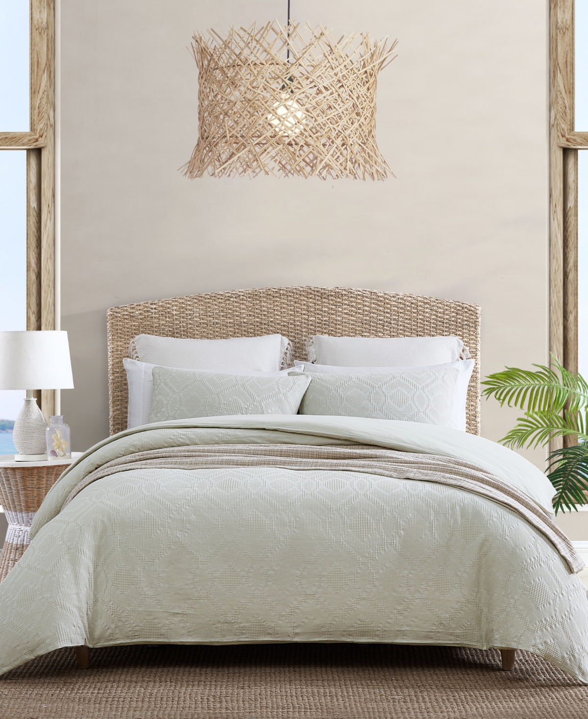 Tommy Bahama Home Closeout Textured Waffle 3 Piece Comforter Set