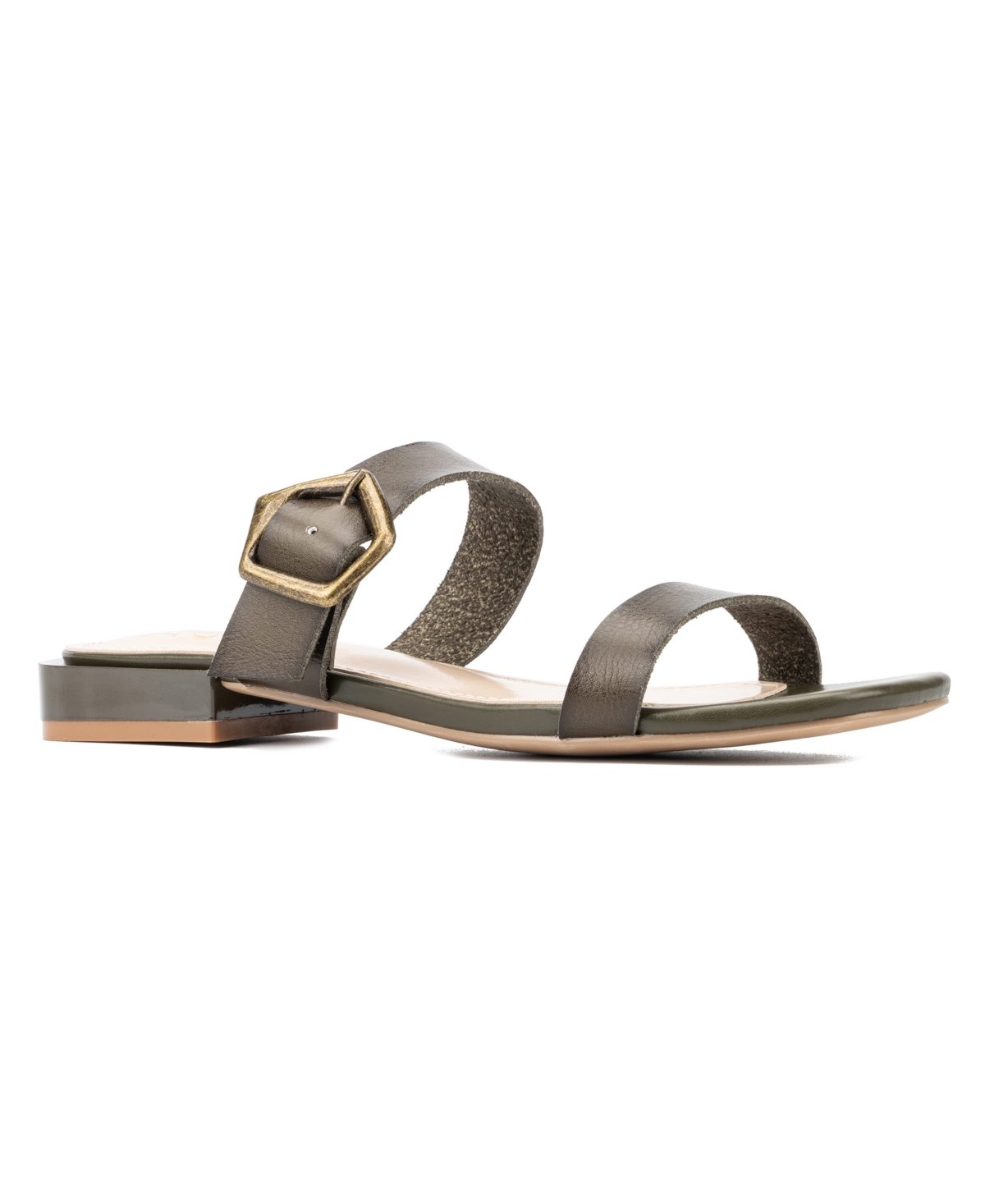 New York And Company Helga Sandal In Olive
