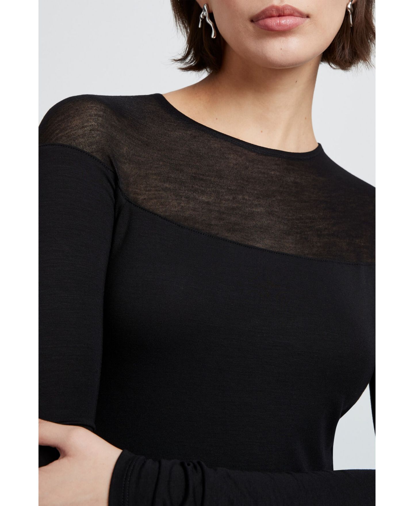 Женский топ Marcella Pearl Off-Shoulder Day-to-Night Jersey, цвет: Чёрный — фото 2