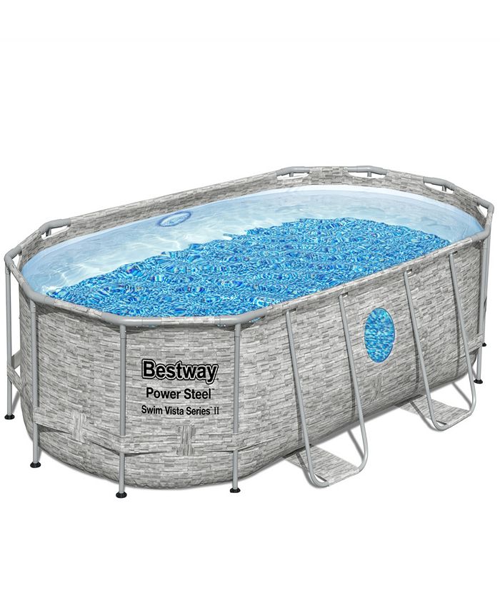 Power Steel Bestway Swim Vista Series II Above Ground Pool Set Macy