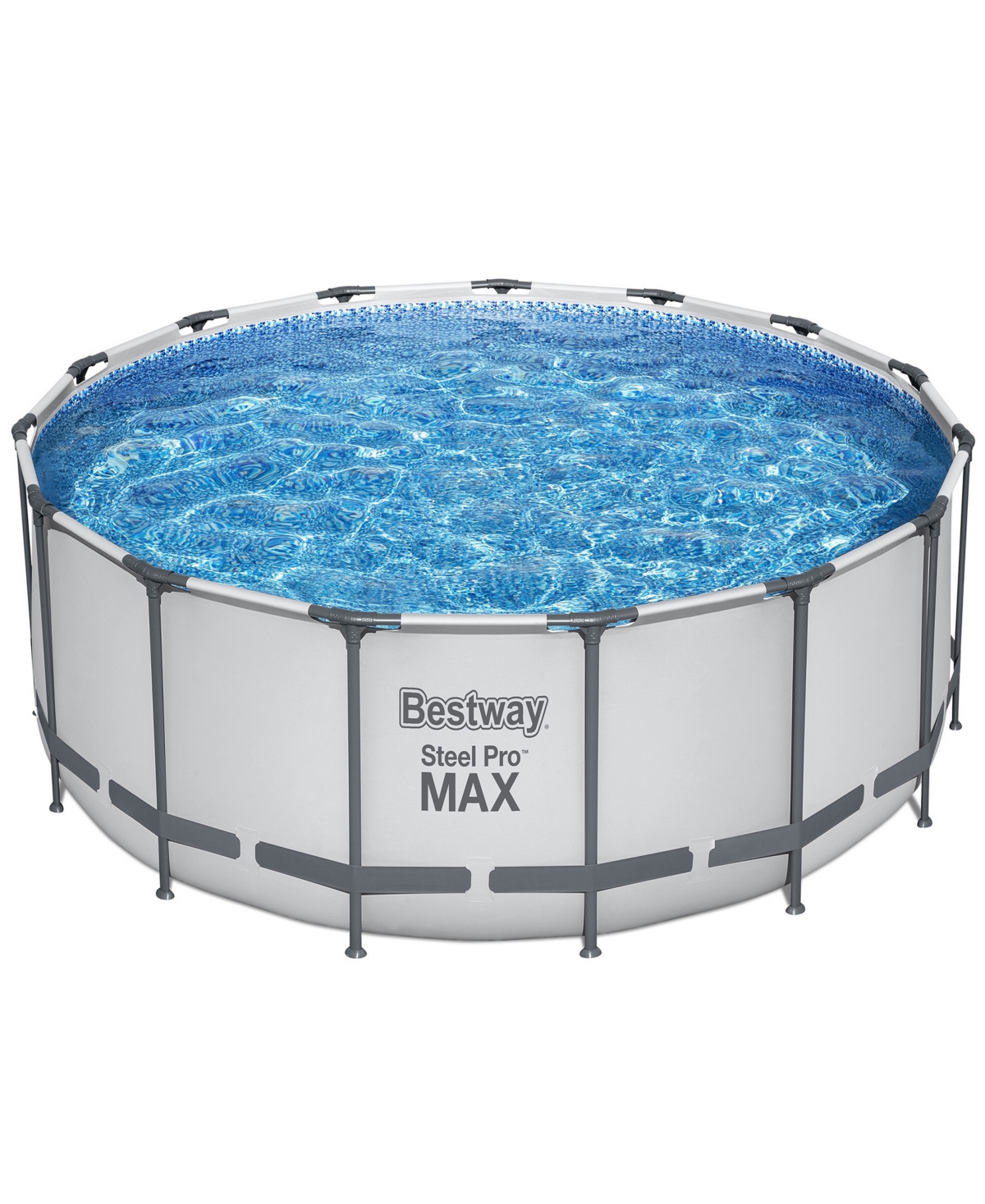 Steel Pro Bestway Max 15' x 42" Above Ground Pool Set 3955 Gallon, Outdoor Family Pool, Corrosion Puncture Resistant, includes Filter, Pump, Ladder Cover