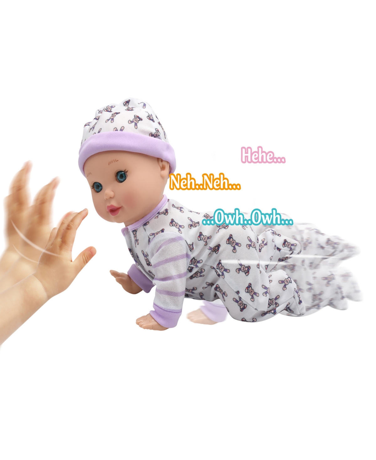 Shop Little Darlings Crawling Baby 10" Baby Doll Playset, New Adventures, Children's Pretend Play, Ages 2 And Up In Multi