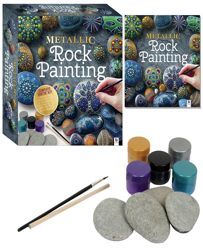 Craft Maker Metallic Rock Painting Box Set DIY Rock Painting For Adults ...