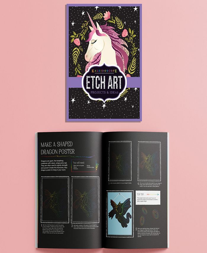 Kaleidoscope Ultimate Etch Art Kit Mythical Creatures Fantasy Etch Art Panels With Unicorns And