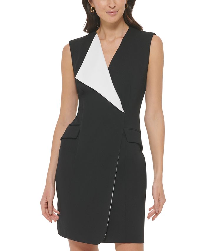 Calvin klein black sleeveless dress store