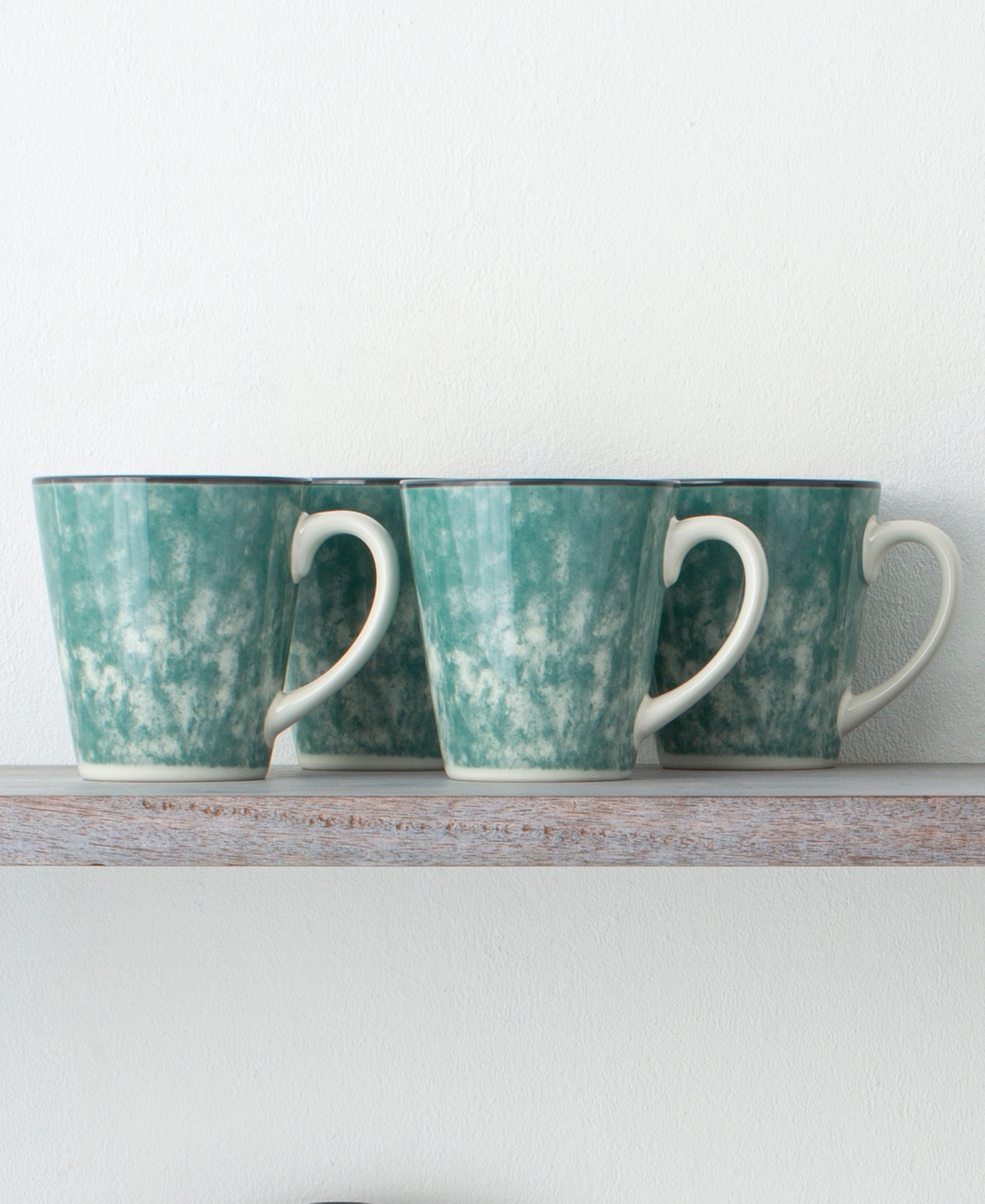 Noritake Colorkraft Essence Jade 4 Piece Mug Set, 12 oz In Jade