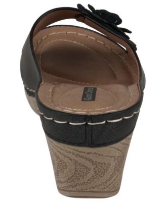 Women's Naples Flower Wedge Sandals