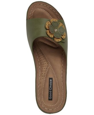 Women's Naples Flower Wedge Sandals