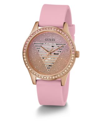 Women's Analog Pink Silicone Watch 38mm