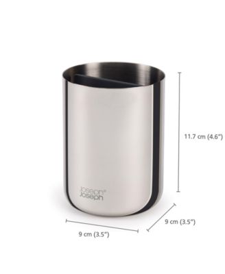 Easy Store Luxe Stainless-Steel Toothbrush Caddy