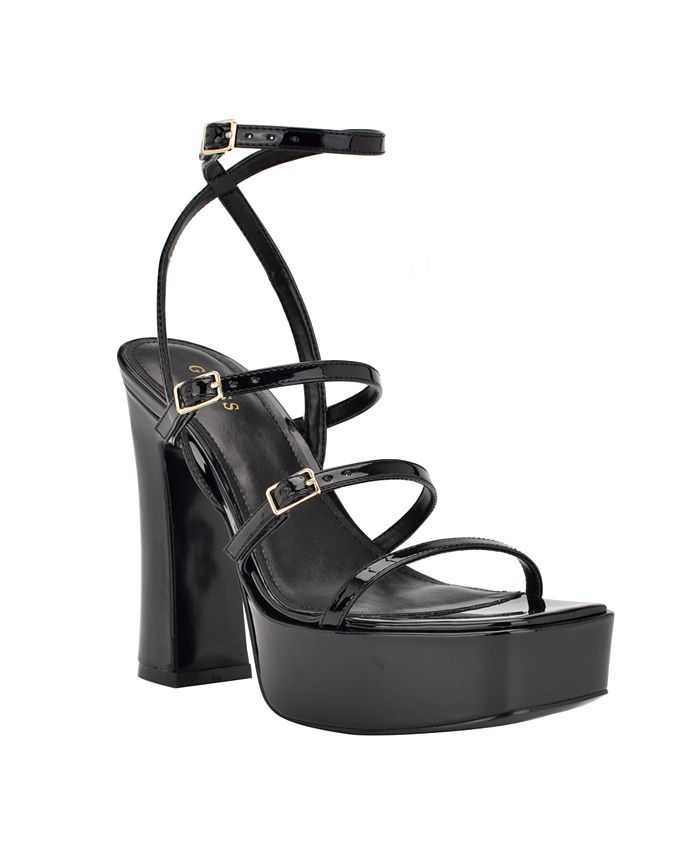 GUESS Women's Yenna Multi Strappy Platform Dress Sandals Macy's